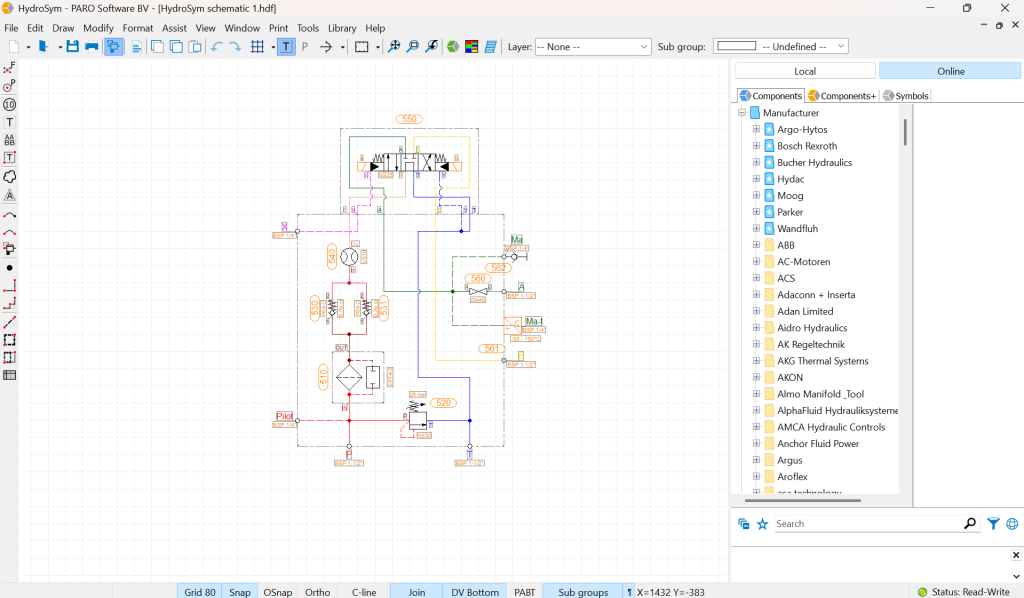 Professional Hydraulic Schematic Software | HydroSym by Paro